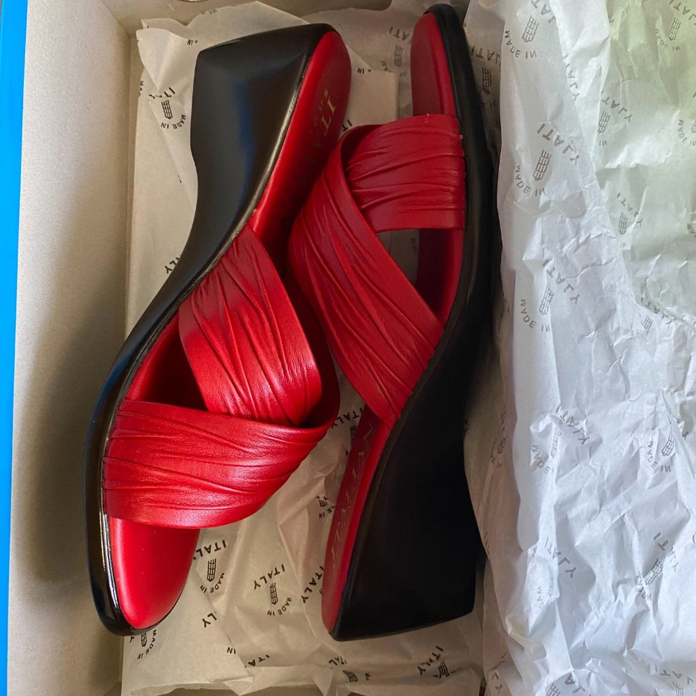 Red Italian Sandals - Picture 2 of 5